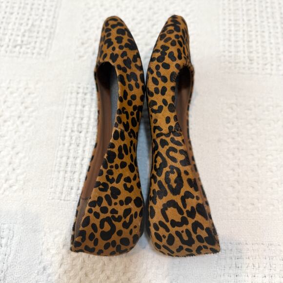Dr. Scholl's 9.5W Really leopard Memory Foam Cool Fit calf hair flats 3002 - Picture 7 of 9